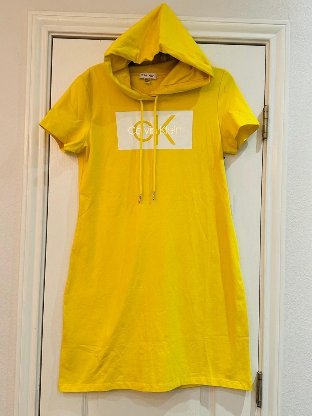 Calvin Klein Bright Yellow Hooded Dress